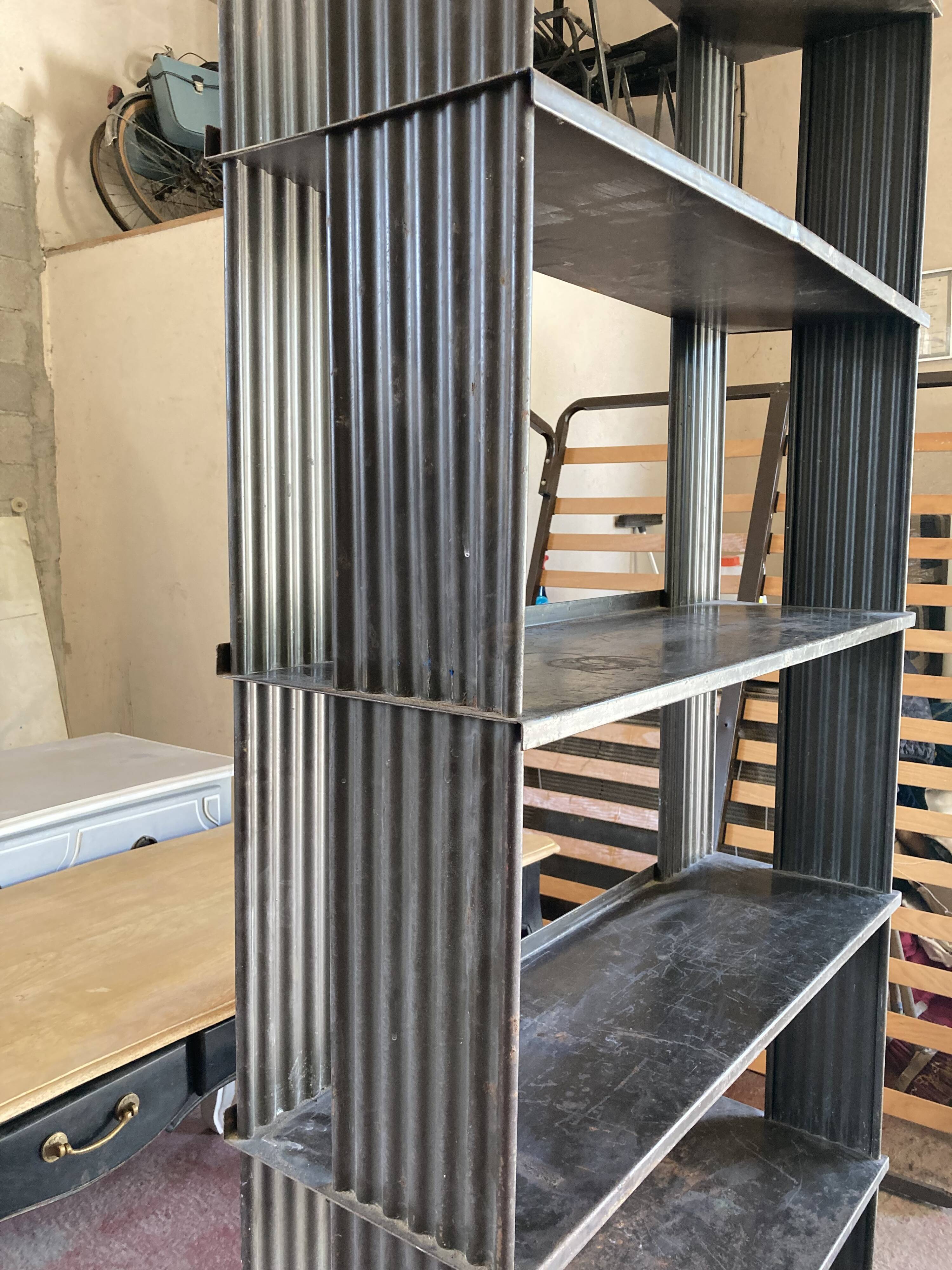Black tole floor cabinet industrial style circa 1930