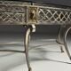 Empire style coffee table metal with glass top