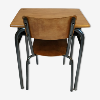 School desk and chair