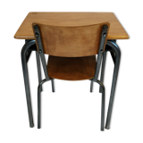 School desk and chair