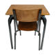 School desk and chair