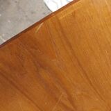 Scandinavian teak table with built-in extension