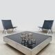 Table basse italienne vintage dans le goût de Willy Rizzo