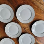 Silver-edged dessert service and its dish