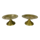 Pair of gilded brass candlesticks