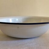 Set of 3 basins in vintage enamelled sheet metal