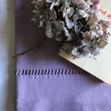 Old linen and cotton sheet tinted in lilac