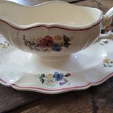 Rustic Sauce Boat Digoin Sarreguemines 1930