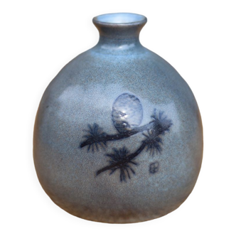 Glazed terracotta ball vase