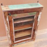 Polychrome teak display case