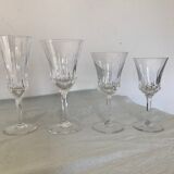 Service of 49 Val St Lambert glasses in cut crystal