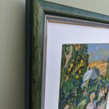 Vintage Framed Street Scene in Oil - 'Off to School'