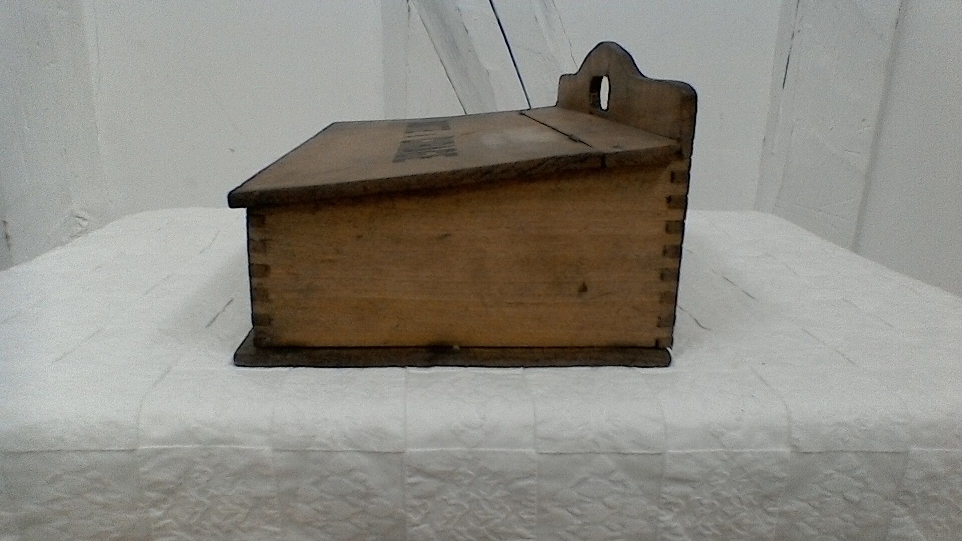 Wooden wax box, vintage.