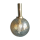 Suspension ball cracked glass tinted gold and brass 1970 diameter 15 cms