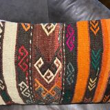 Vintage Orange Lumbar Cushion Cover 40x60cm