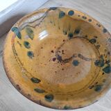 VALLAURIS Flat soup bowl antique Glazed terracotta 30.5 cm