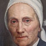 Charles Gislain (1826-1904) - Oil on oval canvas, Portrait of a Woman, 1887