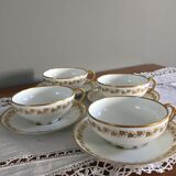 Antique Limoges porcelain tea cups