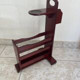 Art Deco magazine rack in mahogany color from the 60s