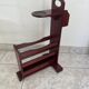 Art Deco magazine rack in mahogany color from the 60s