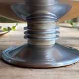 Large silver-plated metal bowl/centerpiece by Christofle, Art Deco style - 33 cm