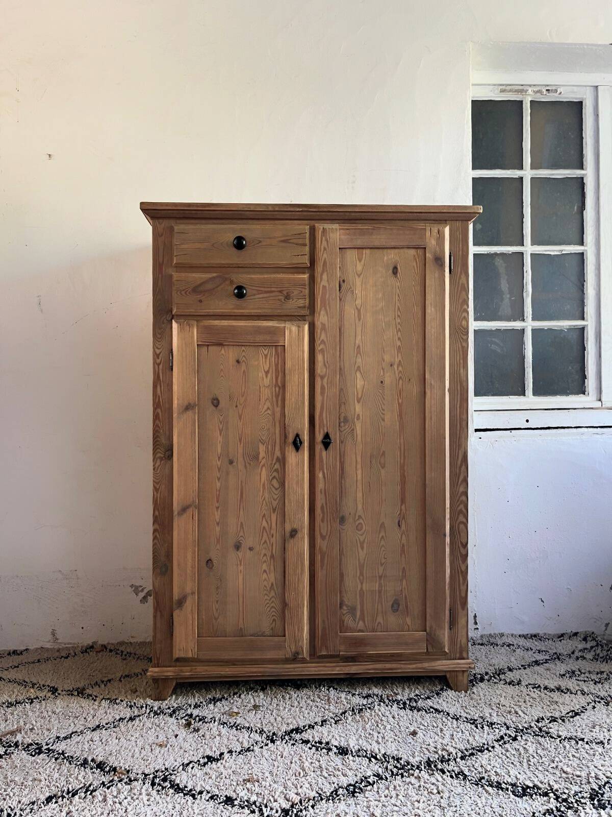 English pine wardrobe, vintage wardrobe