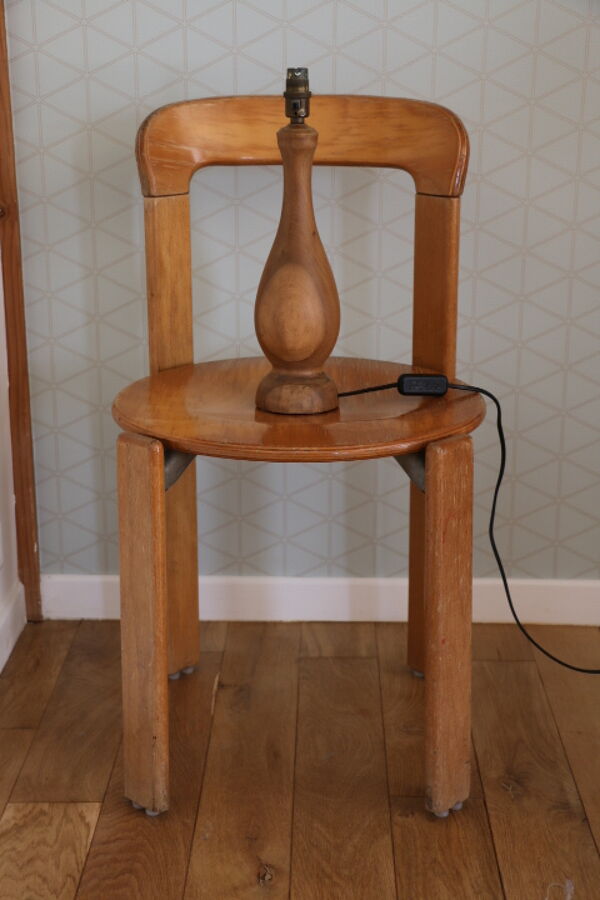 Pied de lampe bois « quille » 360mm (sans abat-jour)