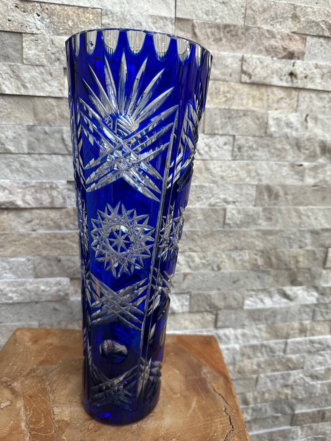 Bohemian crystal vase