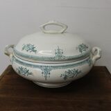 Old blue patterned soup