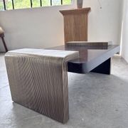Art Deco coffee table in lacquer and brass