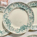 Set of 6 Small Antique Iron Earth Plates "Figuig" – Longchamp 19th Century