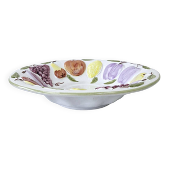 Vintage Fruit Slush Salad Bowl Grape Lemon Apple Pear Plum