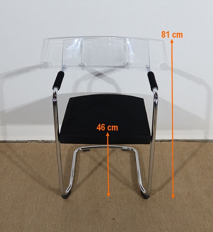 Office chair in chromed metal – xxth