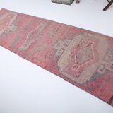 3x10 Soft Pastel Pink Vintage Runner Rug, 87x300Cm