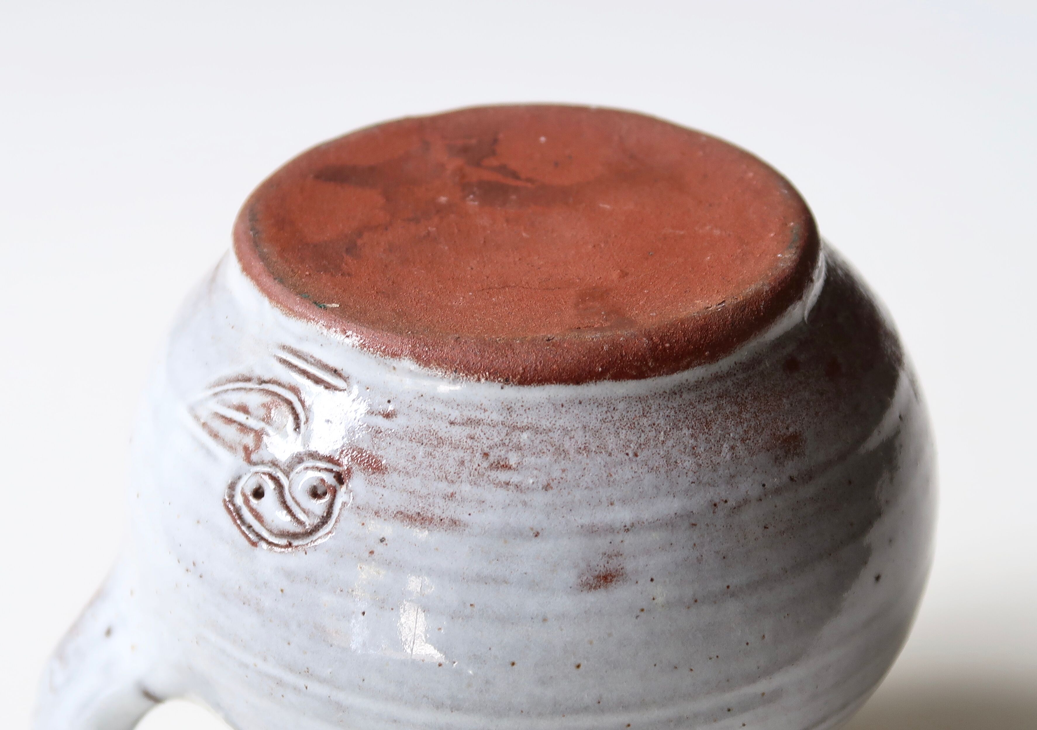 Sandstone milk pitcher by Jeanne and Norbert Pierlot, 60s