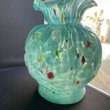 Art Nouveau glass vase with variegated bottom