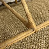 Bamboo and rattan side table / end table