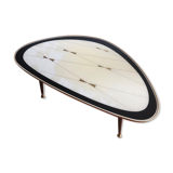 Opal tripod table in graphic glass from the 60s