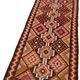Turkish Handwoven Vintage Herki Kilim 80 cm x 350 cm