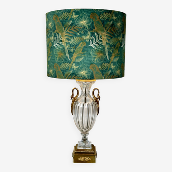 Neo classic lamp in Baccarat crystal and bronze 1970