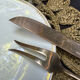 Wood and brass serving utensils