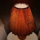 Wooden table lamp with 80s fabric blind