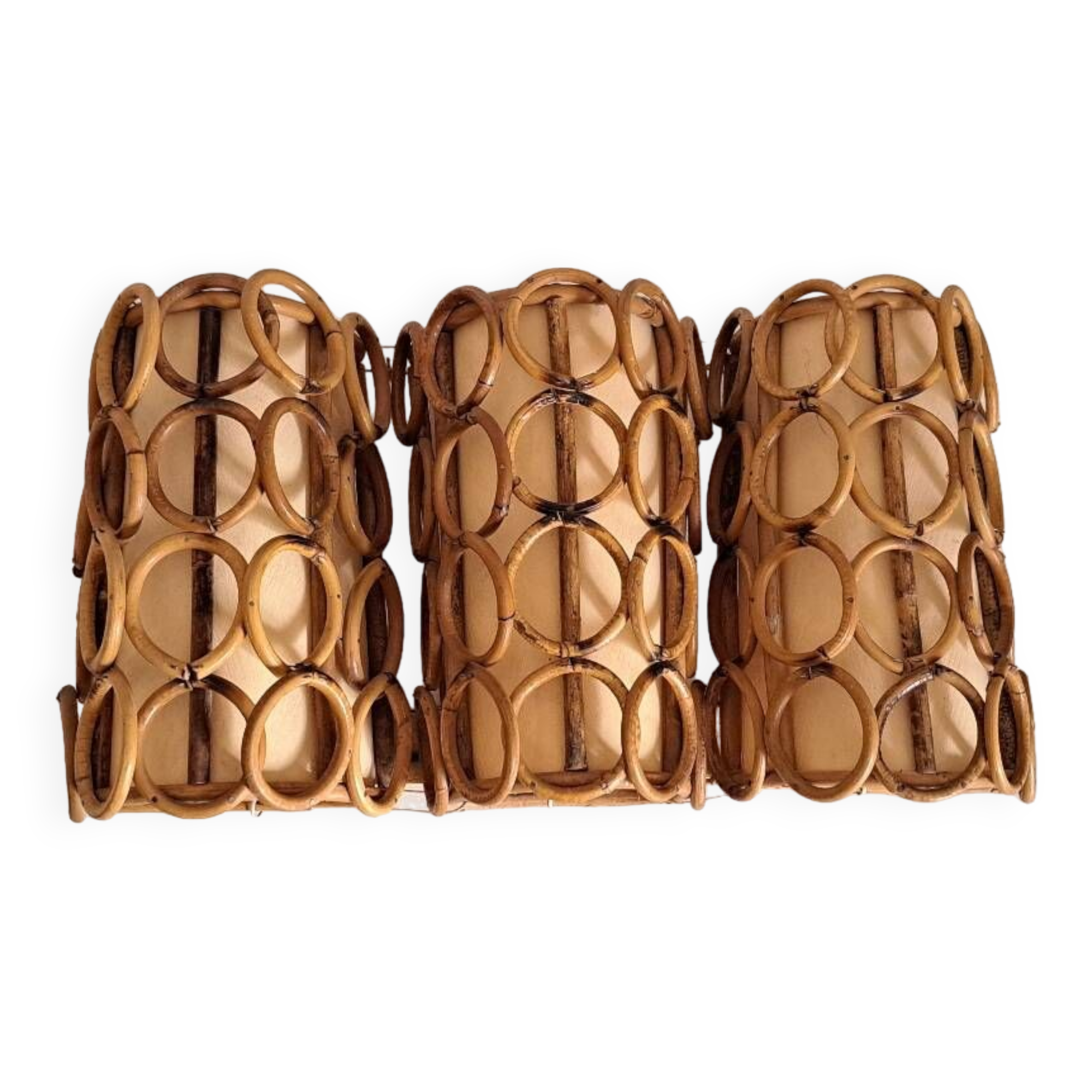 Vintage bamboo wall light