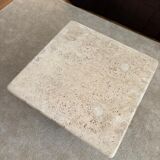 Travertine coffee table, Angelo Mangiarotti, Italy, 1970s
