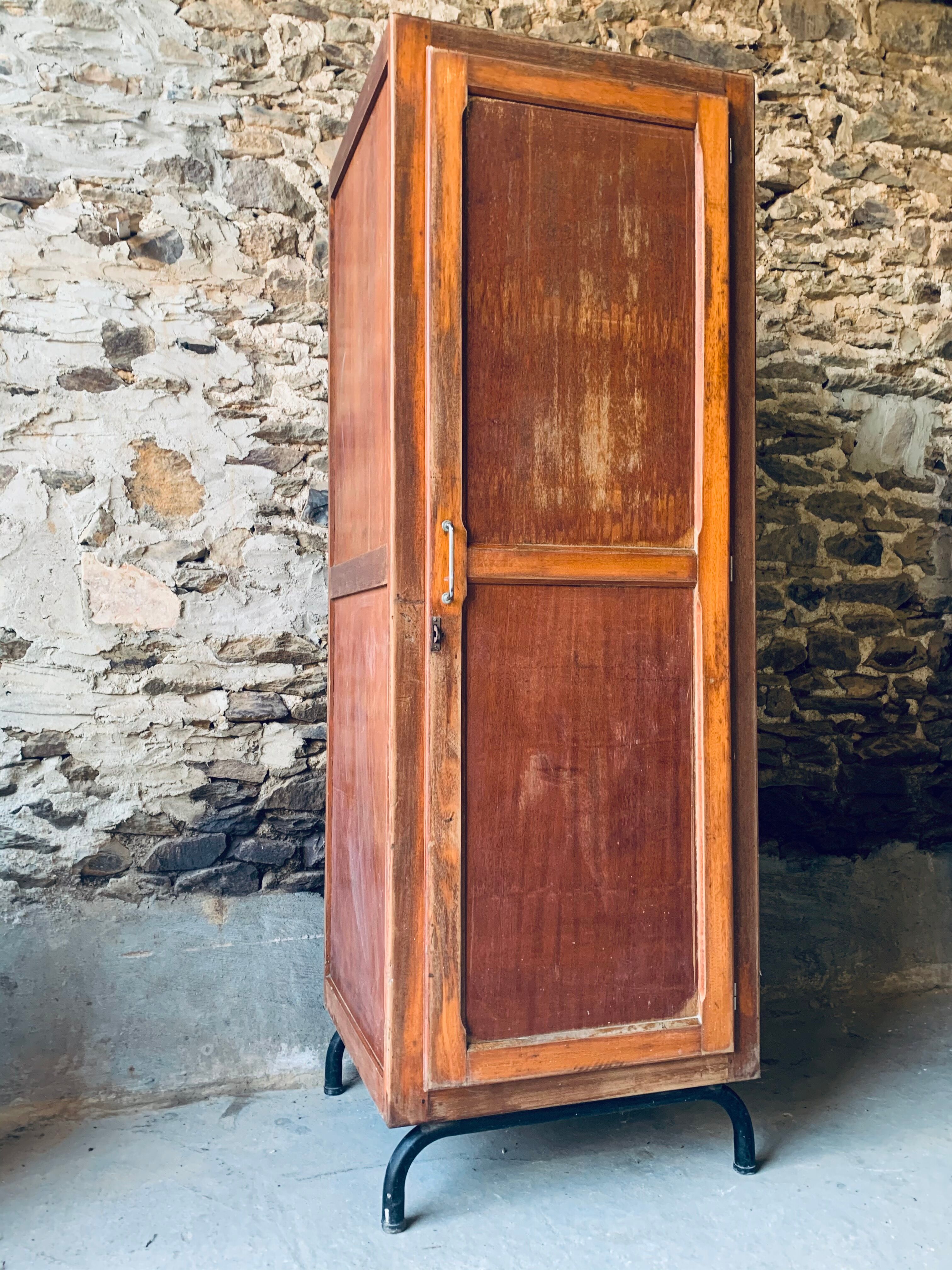 Armoire d’école en bois 1 porte