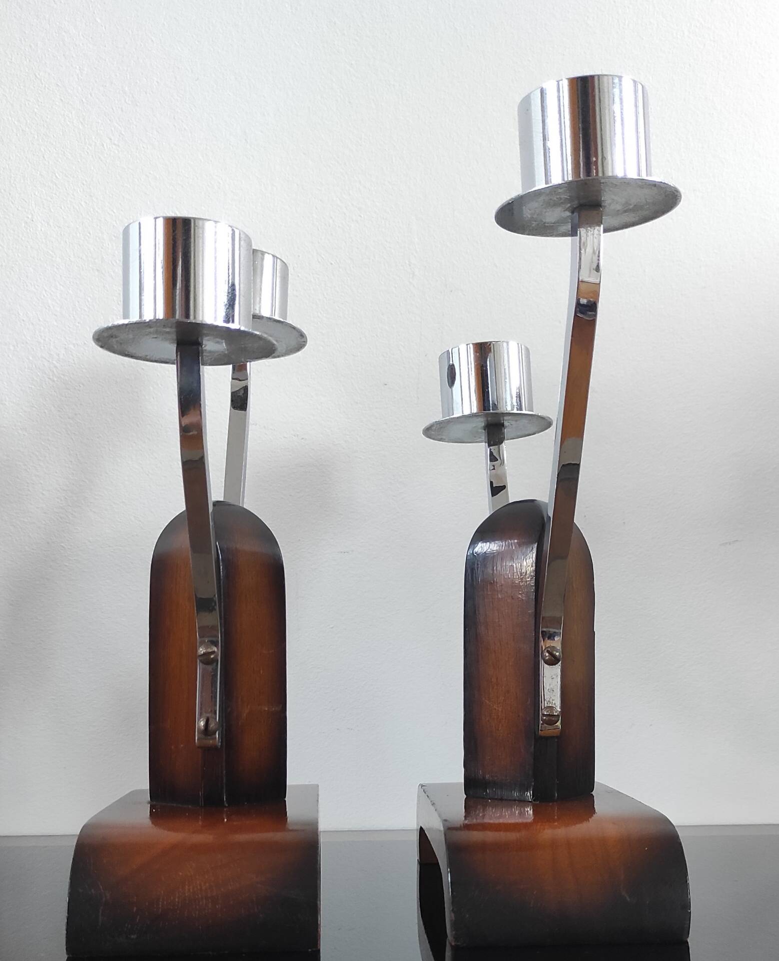 Pair of Art Deco candelabra