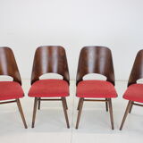 1960s Set of 4 Oswald Haerdtl Dining Chairs for Ton/Thonet, Czechoslovakia