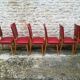 Chairs in red skaï