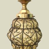 Amber Venetian lantern pendant light