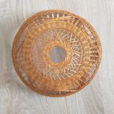 Vintage wicker cane rattan pendant light